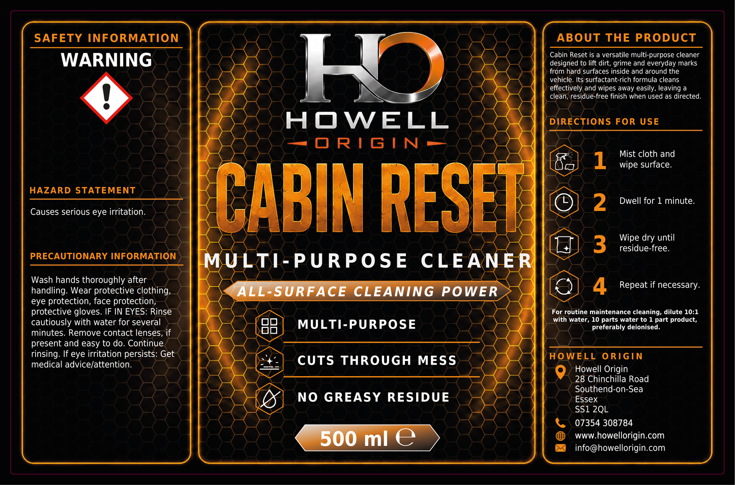 Cabin Reset | Multi-Purpose Cleaner | 500 ml
