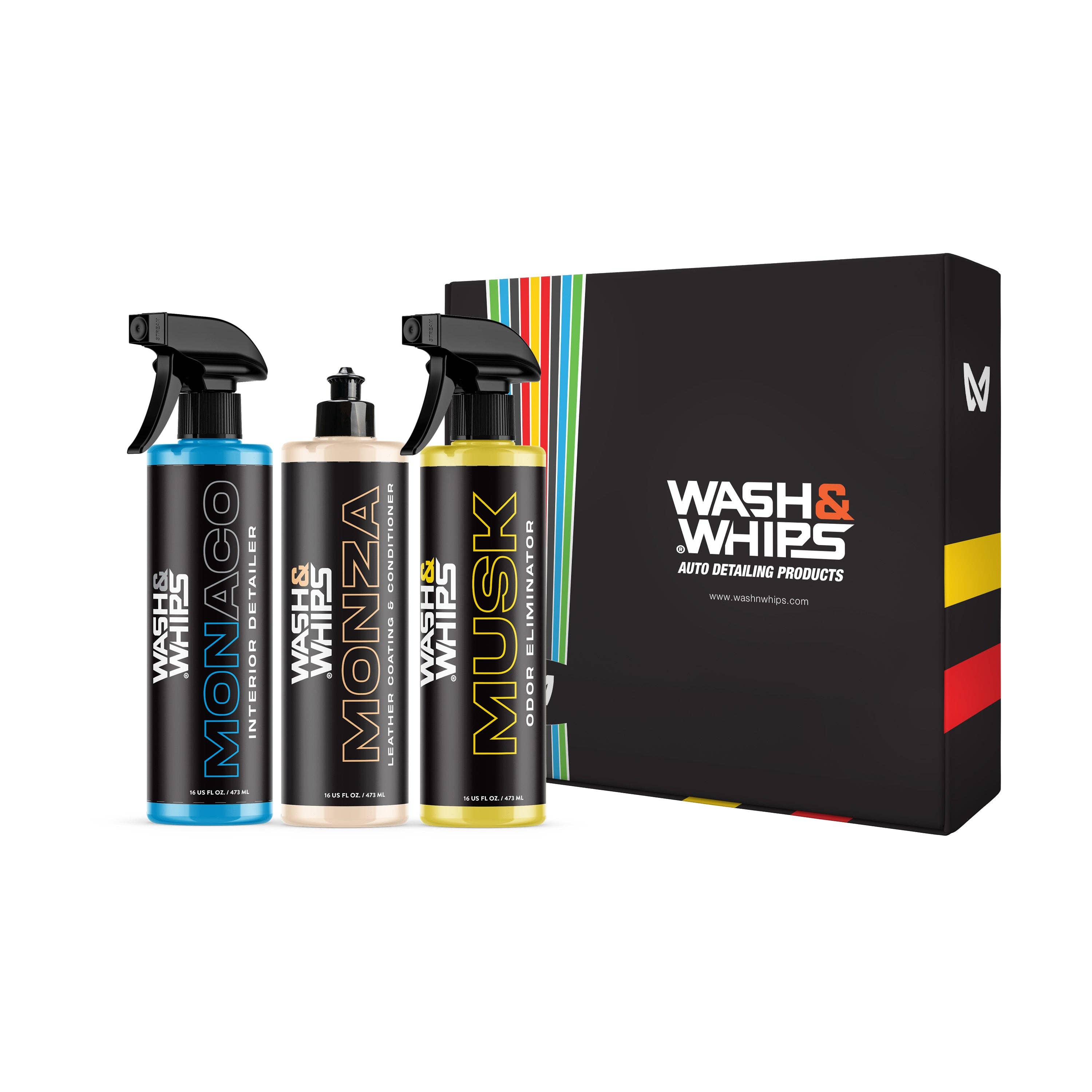 Wash&Whips 3-Step Total Car Care System | Complete Vehicle Detailing Kit | Howell Origin