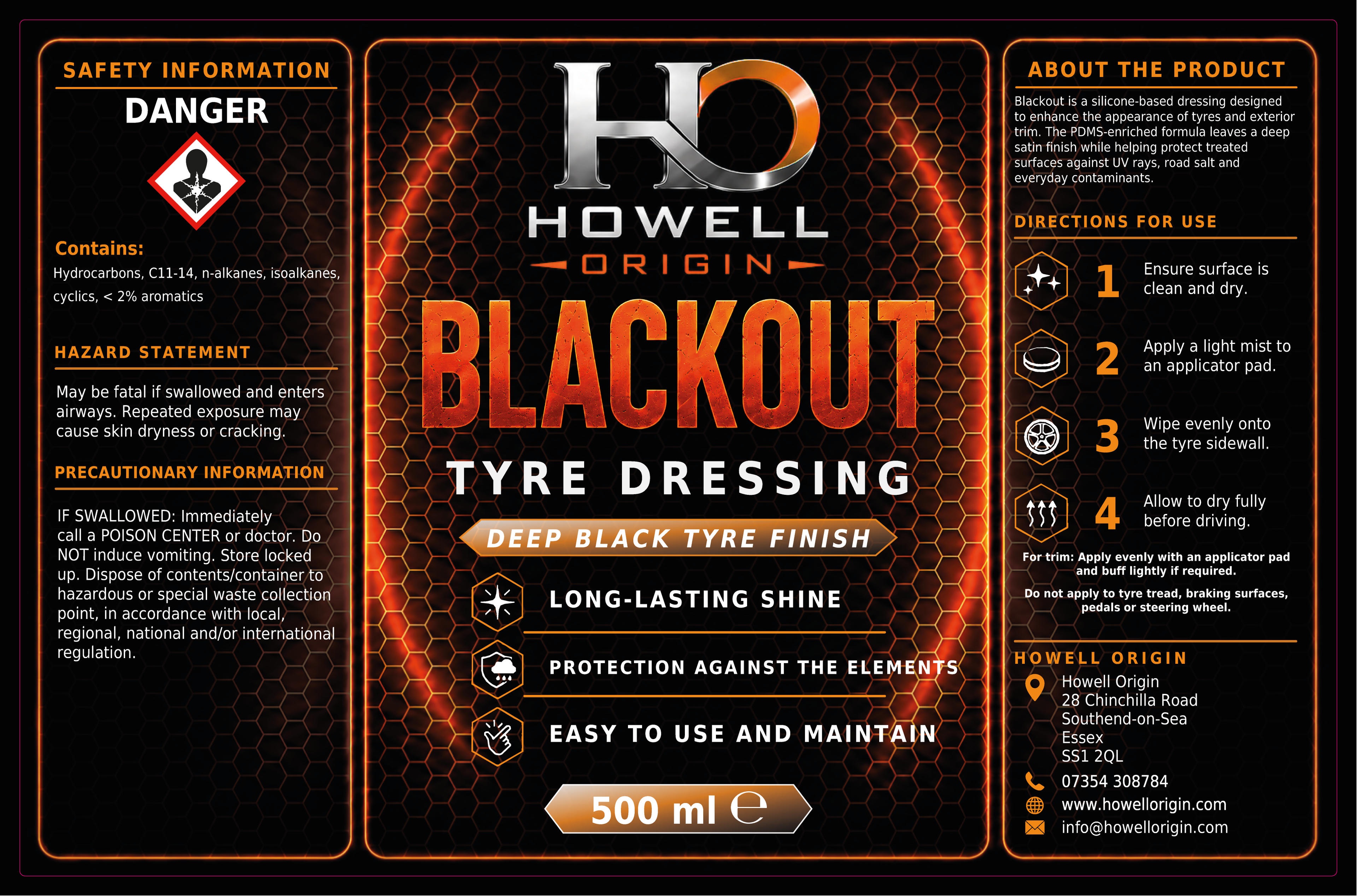 Blackout Tyre & Trim Gel 500 ml