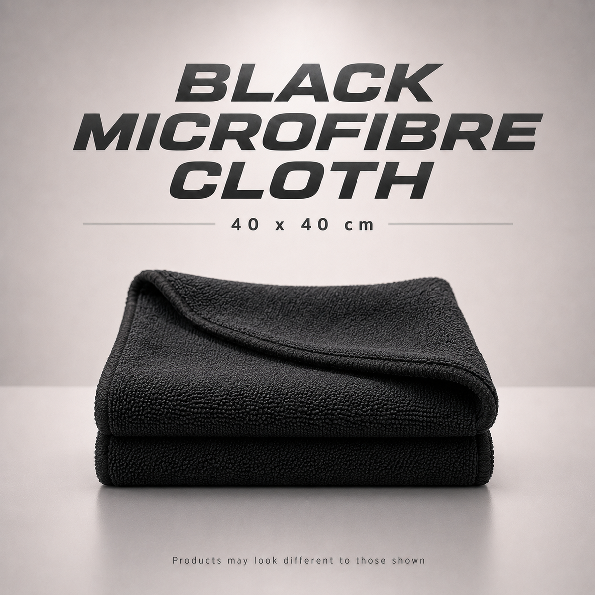 Premium Black Microfibre Cloth 40 x 40 cm