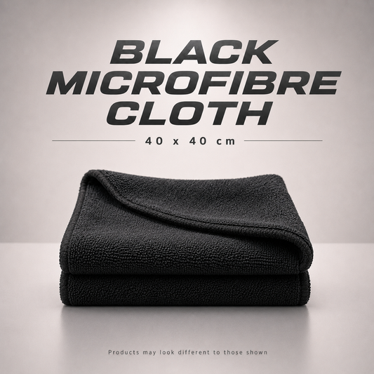 Premium Black Microfibre Cloth 40 x 40 cm