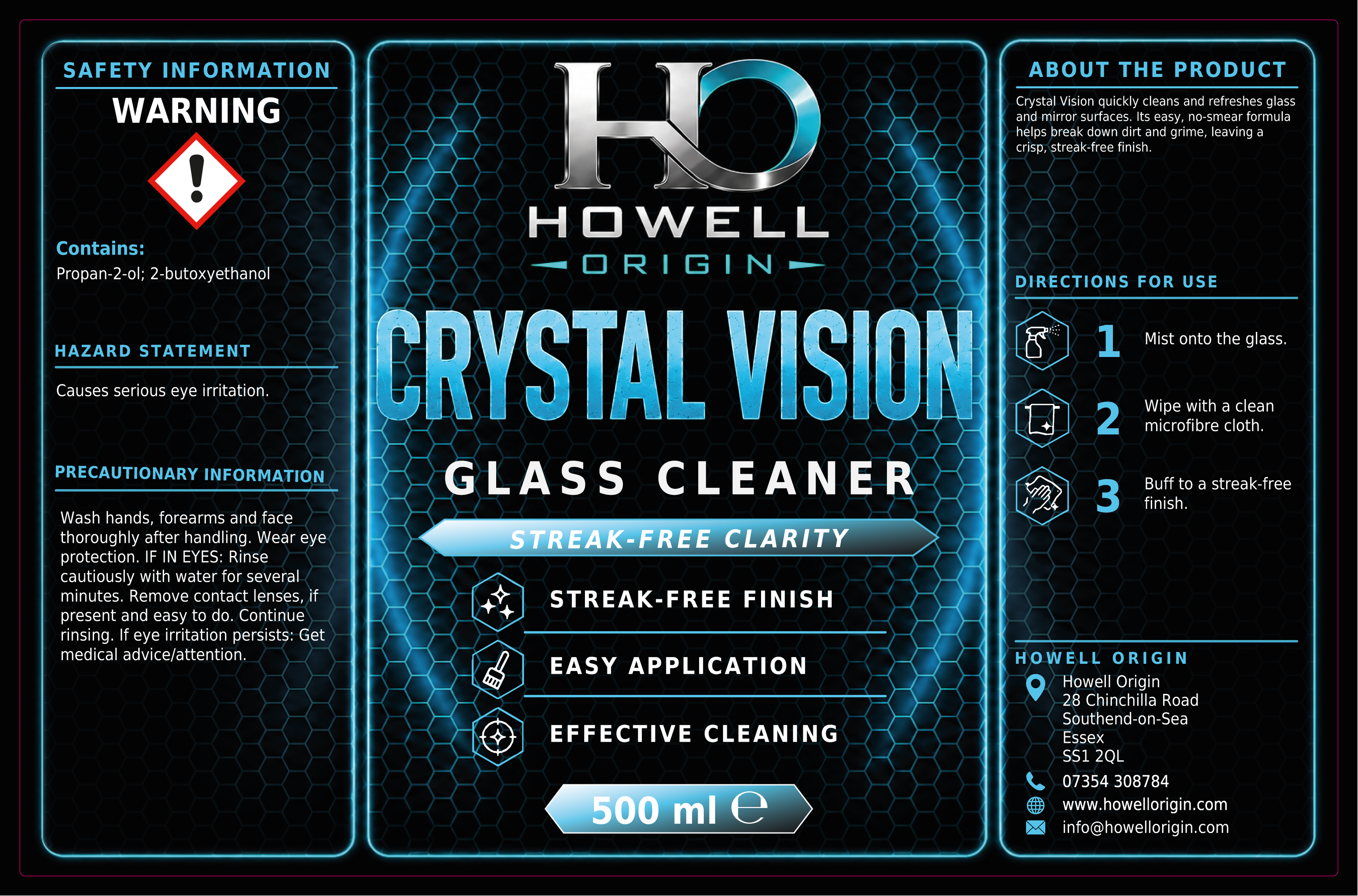 Crystal Vision Glass Cleaner 500 ml
